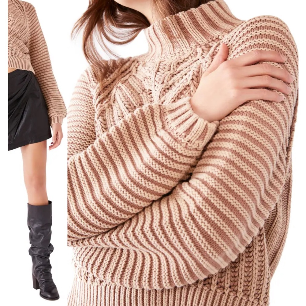 NWT Free People sweetheart Mock neck sweater